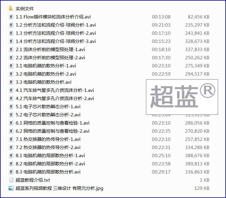 工程设计视频教程SolidWorks Flow Simulation流体分析基础与实例