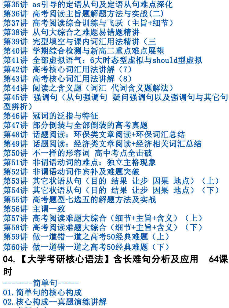 小学入门初中高中大学英语语法视频全套教程大全音标词汇口语教学