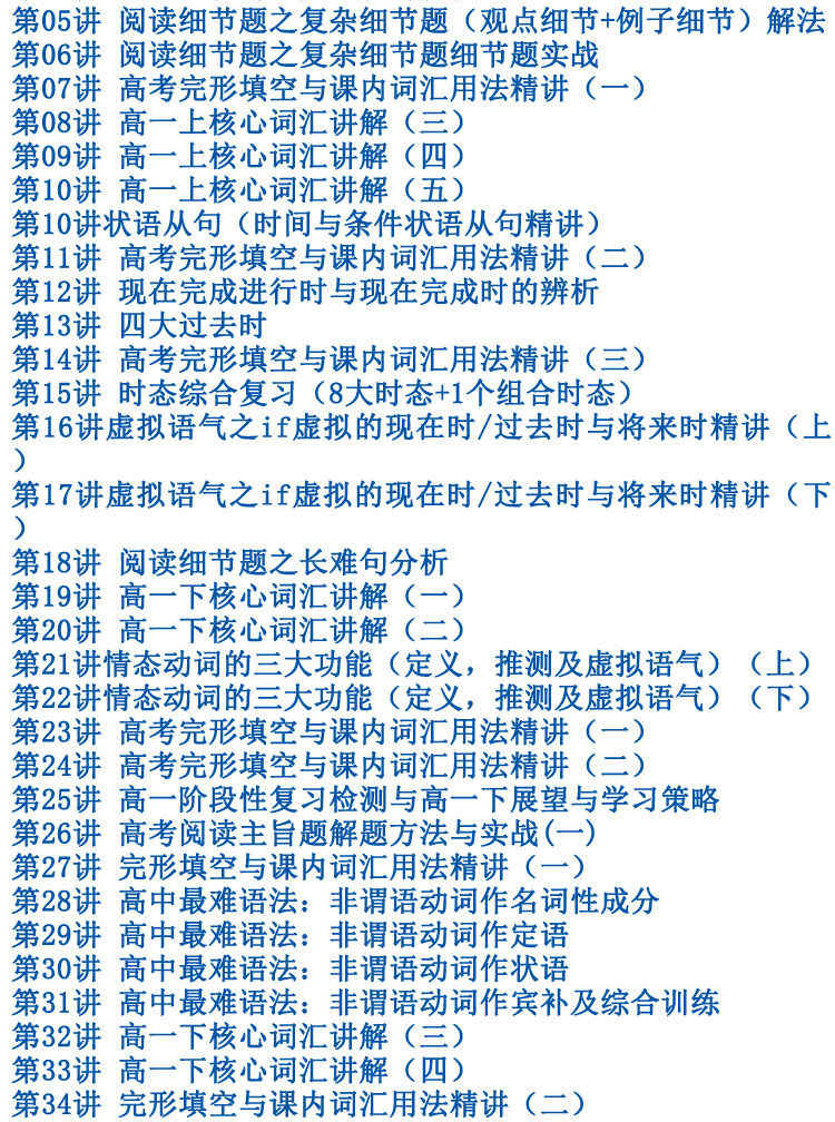 小学入门初中高中大学英语语法视频全套教程大全音标词汇口语教学
