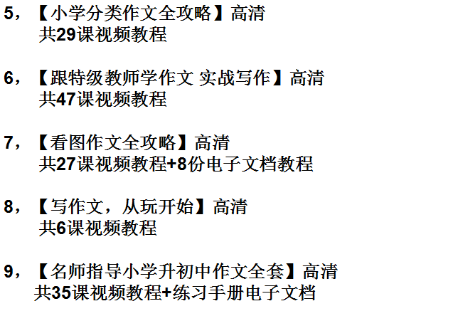 小学作文视频教程一二三四五六年级写作技巧培训辅导教学作文培训