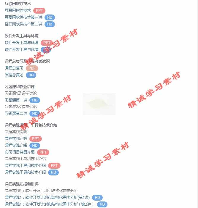 孙艳春 软件工程 视频教程讲解 PPT教学课件 学习资料