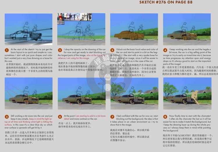 Atey Ghailan简洁色块化的原画视频教程厚涂卡通角色场景自学课程