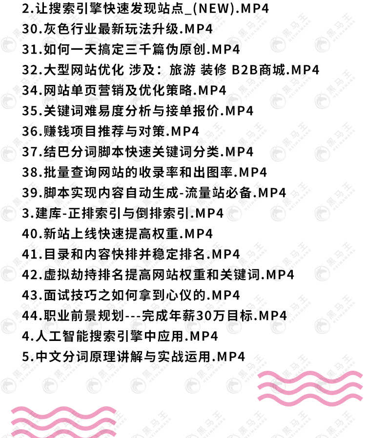 网站seo优化教程视频seo实战推广搜索引擎关键词收录竞价排名课程