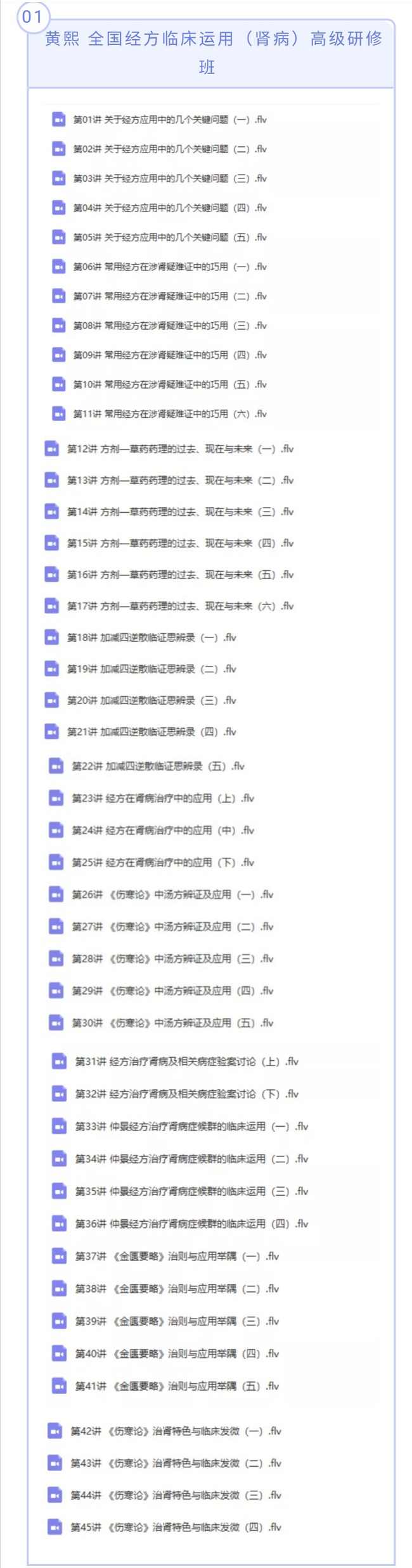 【中医经方系列】黄熙黄煌刘方柏娄绍昆鲍艳举 经方视频教程大全
