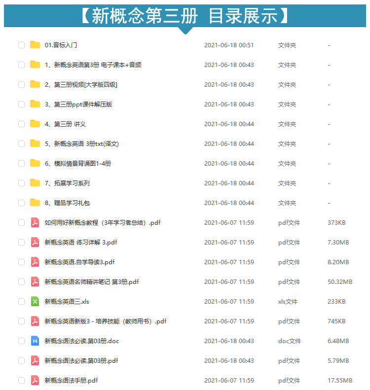 新概念英语1册2册34册全套电子课本PDF音频MP3视频教程电子版教材