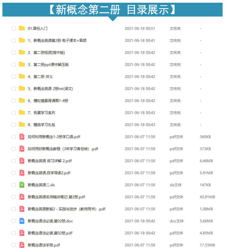 新概念英语1册2册34册全套电子课本PDF音频MP3视频教程电子版教材