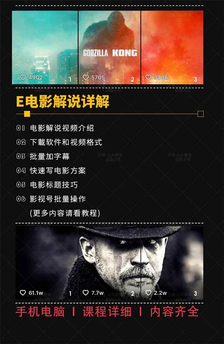 电影剪辑教程视频教学影视电视剧技巧素材短解说高清60帧制作抖音
