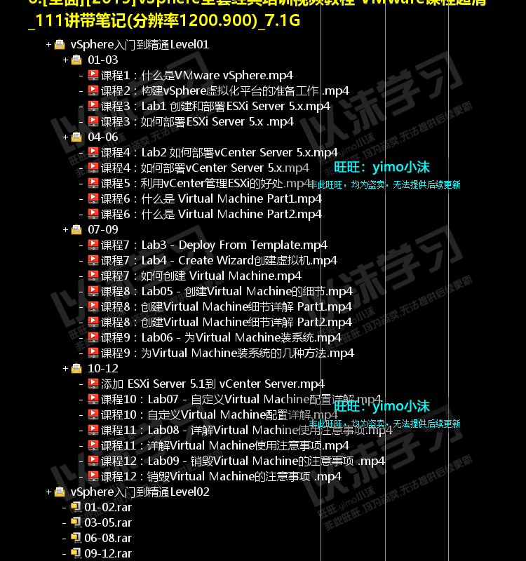 2021整理VMware虚拟化vSAN vSphere vCloud XenServer视频教程90G