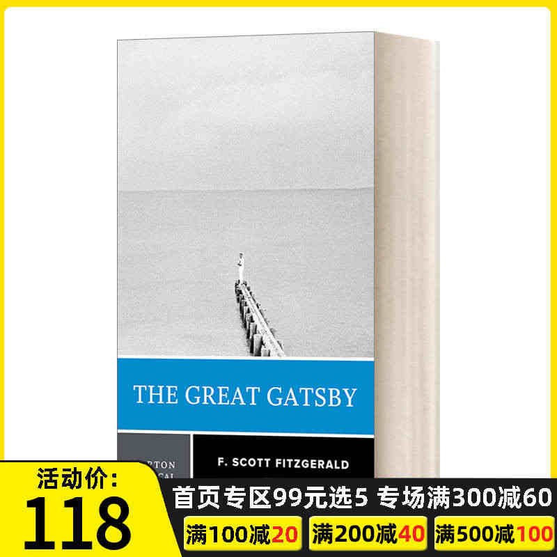 英文原版 The Great Gatsby 了不起的盖茨比 诺顿文学解...