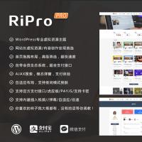 日主题RiPro 8.7免扩展资源付费 xx免授权源码 WP主题 Ri...