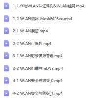 华为HCIE-WLAN V1.0赋能培训视频教程【共20集】