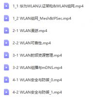 华为HCIE-WLAN V1.0赋能培训视频教程【共20集】...