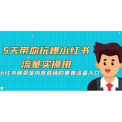 《5天带你玩爆小红书流量实操班》小红书种草是内容营销的重要流量入口