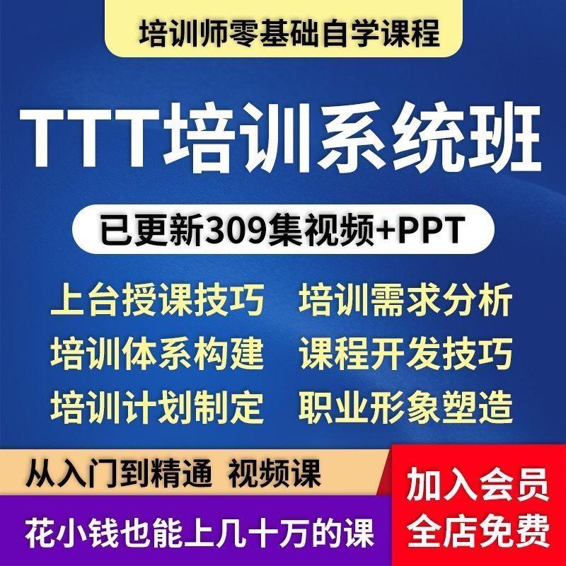 培训师ttt培训课程ppt企业内训师讲师授课技巧提升视频教程及文字