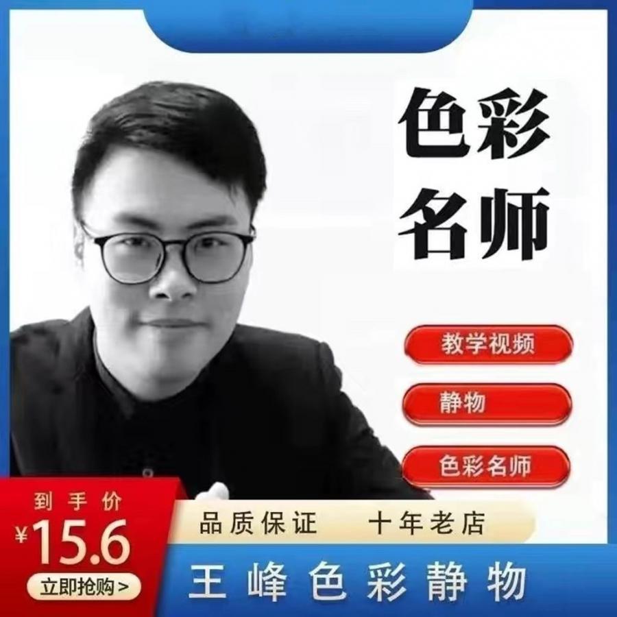 王峰老师色彩静物系统课程教学视频讲解网络线上教研课高清素材