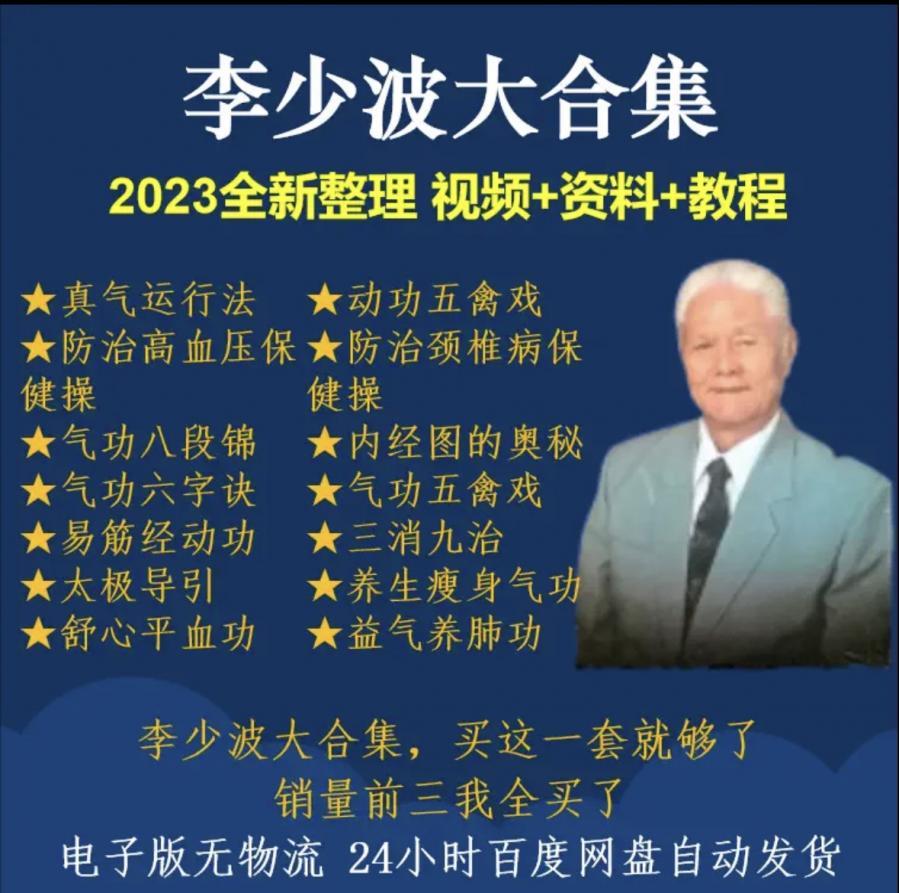 李少波视频真气运行法打通任督二脉中医精品课程学习资料教程