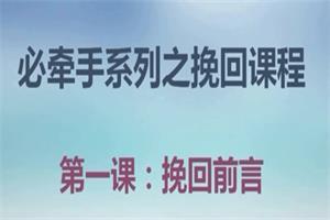 浪迹2016《新必牵手挽回课程》网盘下载649.9MB