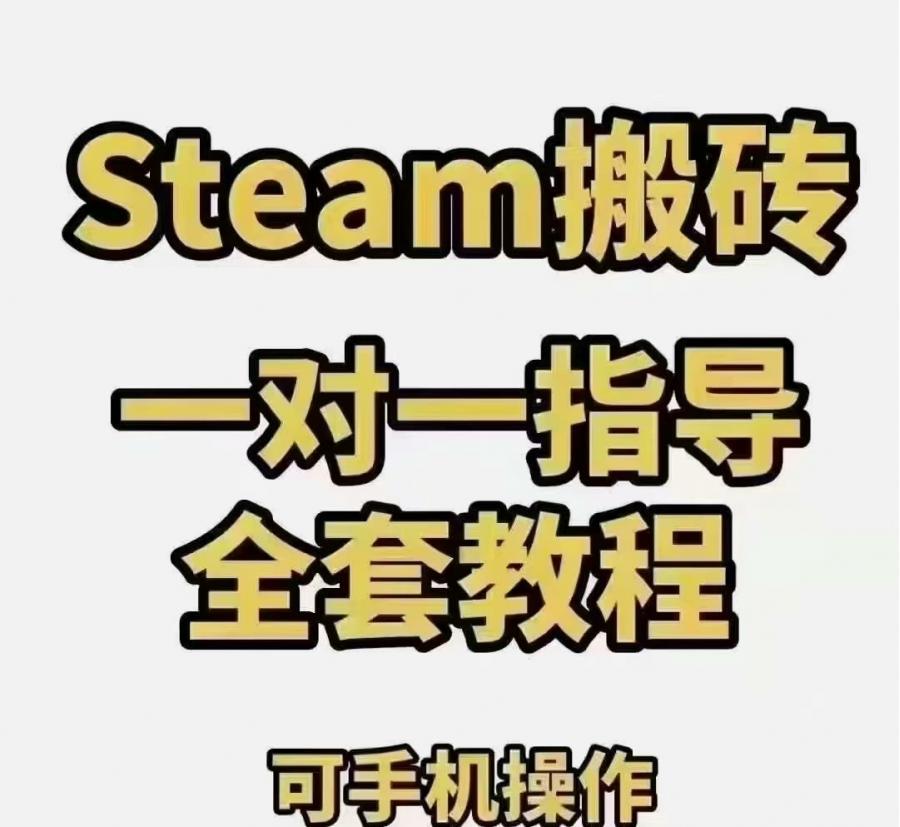 steam搬砖教程+视频+在线指导包会+充值渠道,原来是gzs买的,本人亲自操作小半年,稳定净赚,价