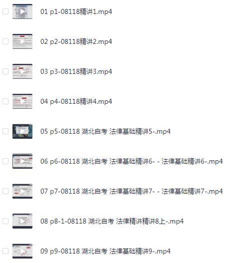 自考 08118法律基础 精讲视频课程