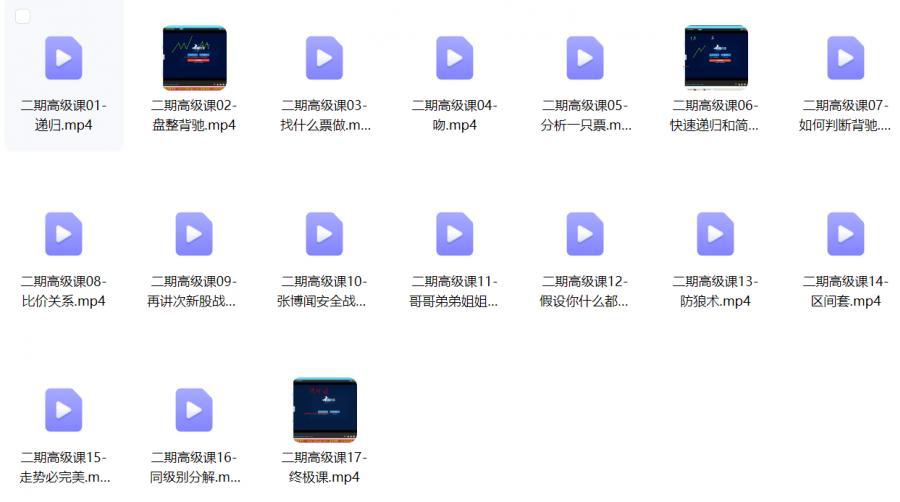 【张博闻】缠论高级课2期