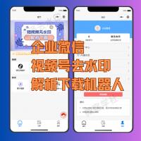 企微视频号下载机器人源码搭建去水印视频号解析小程序部署