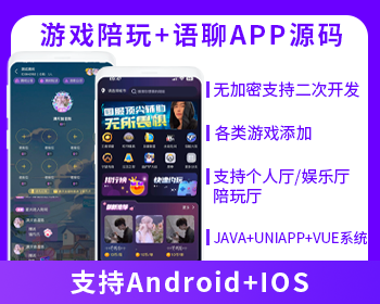 JAVA语聊大厅+陪玩系统语音聊天APP系统源码