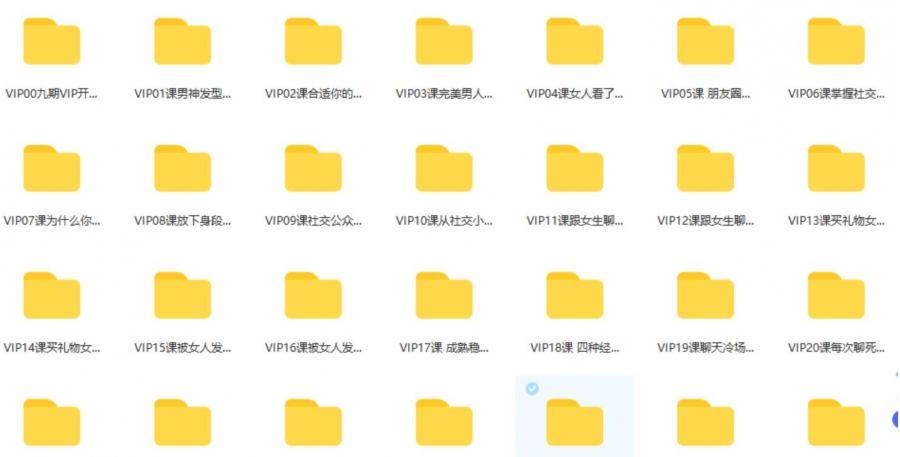 [17.6GB]素云《九期VIP脱单特训班》百度云下载