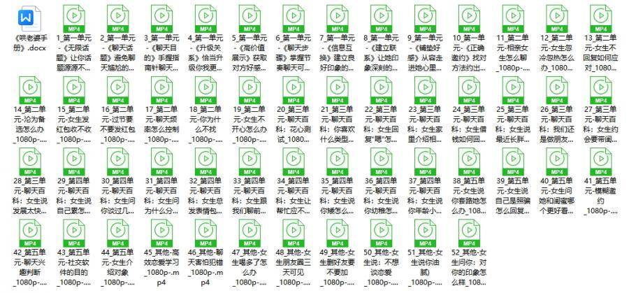 [3.7GB]大鹏聊天课（送案例）