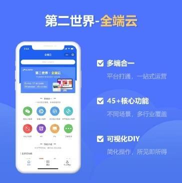 【最新版 】第二世界全端云全功能独立版正版坑位SAAS账号