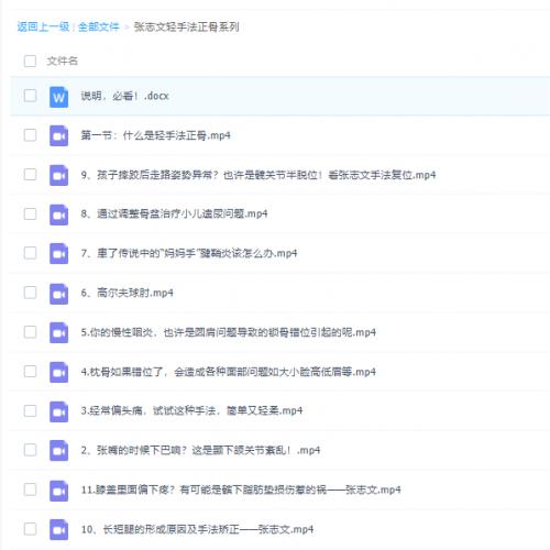 2019年张志文中医正骨轻柔手法培训视频教程11讲高清全身关节全集