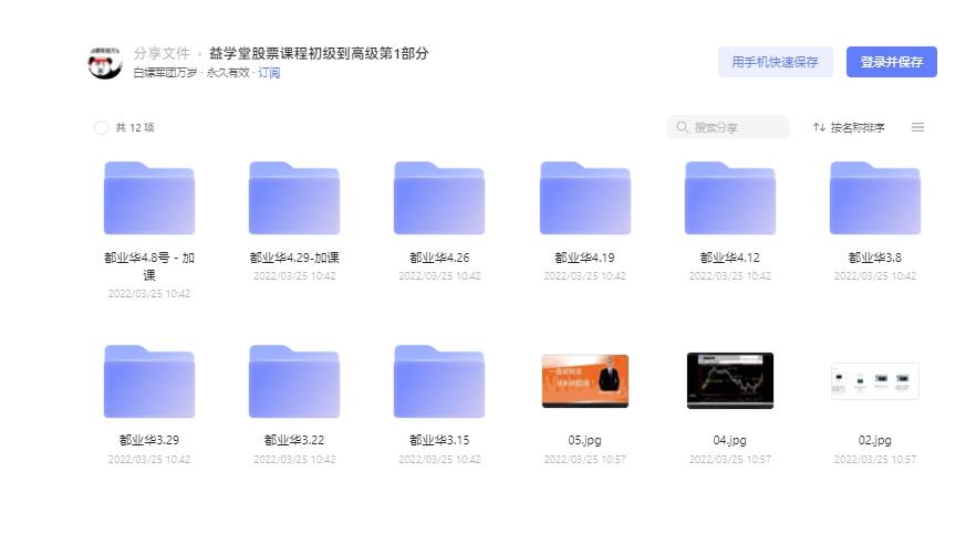 益学堂股票初级到高级课程（第1部分） 阿里云盘