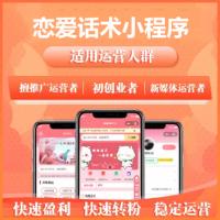 微信恋爱话术小程序 QQ恋爱话术小程序 vip付费流量主小程序 一条龙...