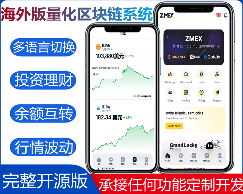 多语言AI量化投资源码/量化理财系统源码/海外版区块链理财交易所源码/ai交易源码/AI量化理财